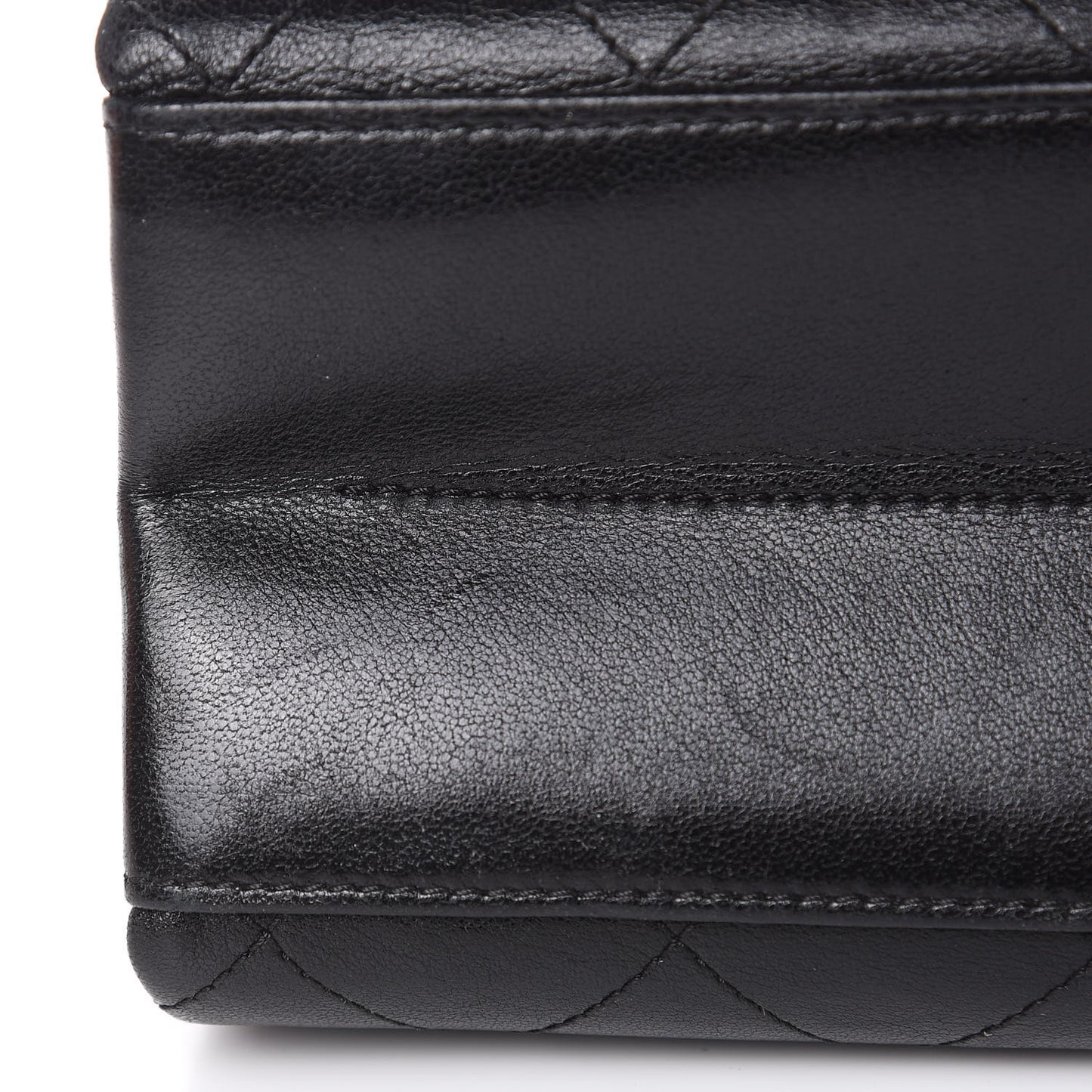 Lambskin Stitched Medium Coco Luxe Handle Flap Black