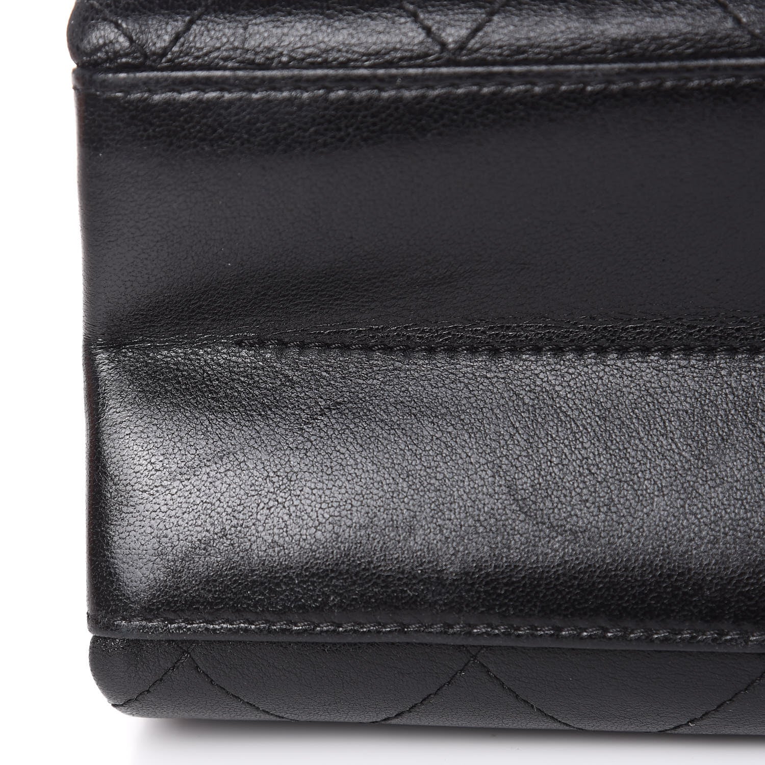 Chanel Lambskin Stitched Medium Coco Luxe Handle Flap Black 12 of 14