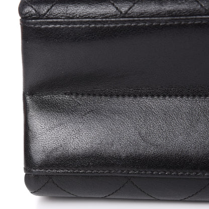 Chanel Lambskin Stitched Medium Coco Luxe Handle Flap Black 12 of 14