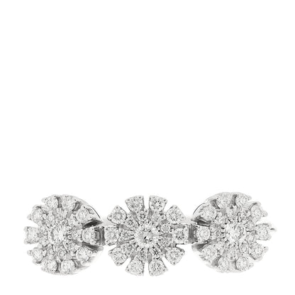 Damiani 18K White Gold Diamond Margherita Ring 53 6.25 1 of 5