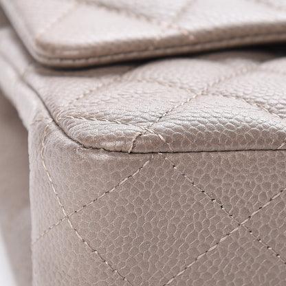 Chanel Caviar Quilted Medium Double Flap Taupe 15 of 15