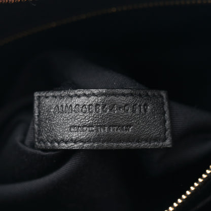 Saint Laurent Grain de Poudre Matelasse Chevron Medium Tribeca Shopping Bag Rouge Legion 7 of 11
