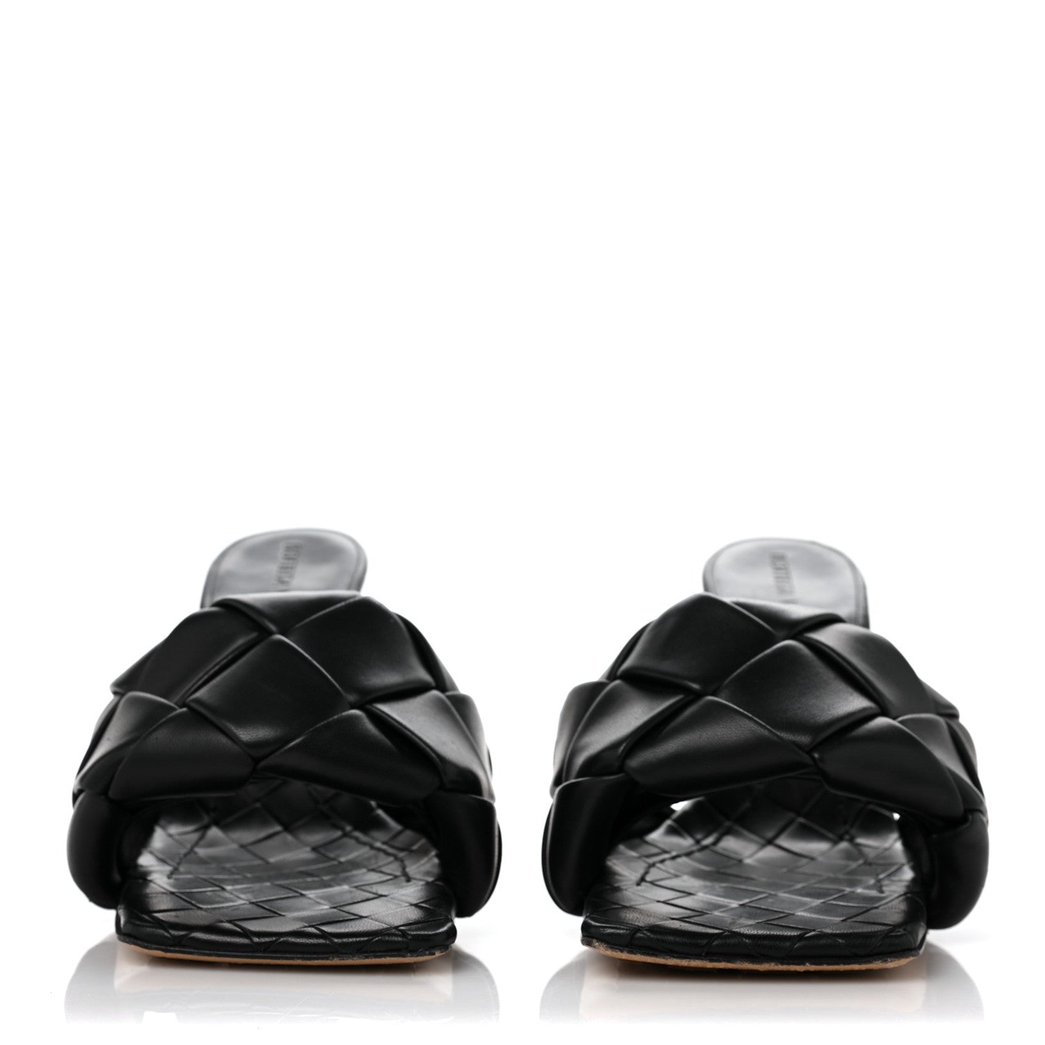 Bottega Veneta Nappa Maxi Intrecciato Lido Mule Sandals 36 Black 2 of 9