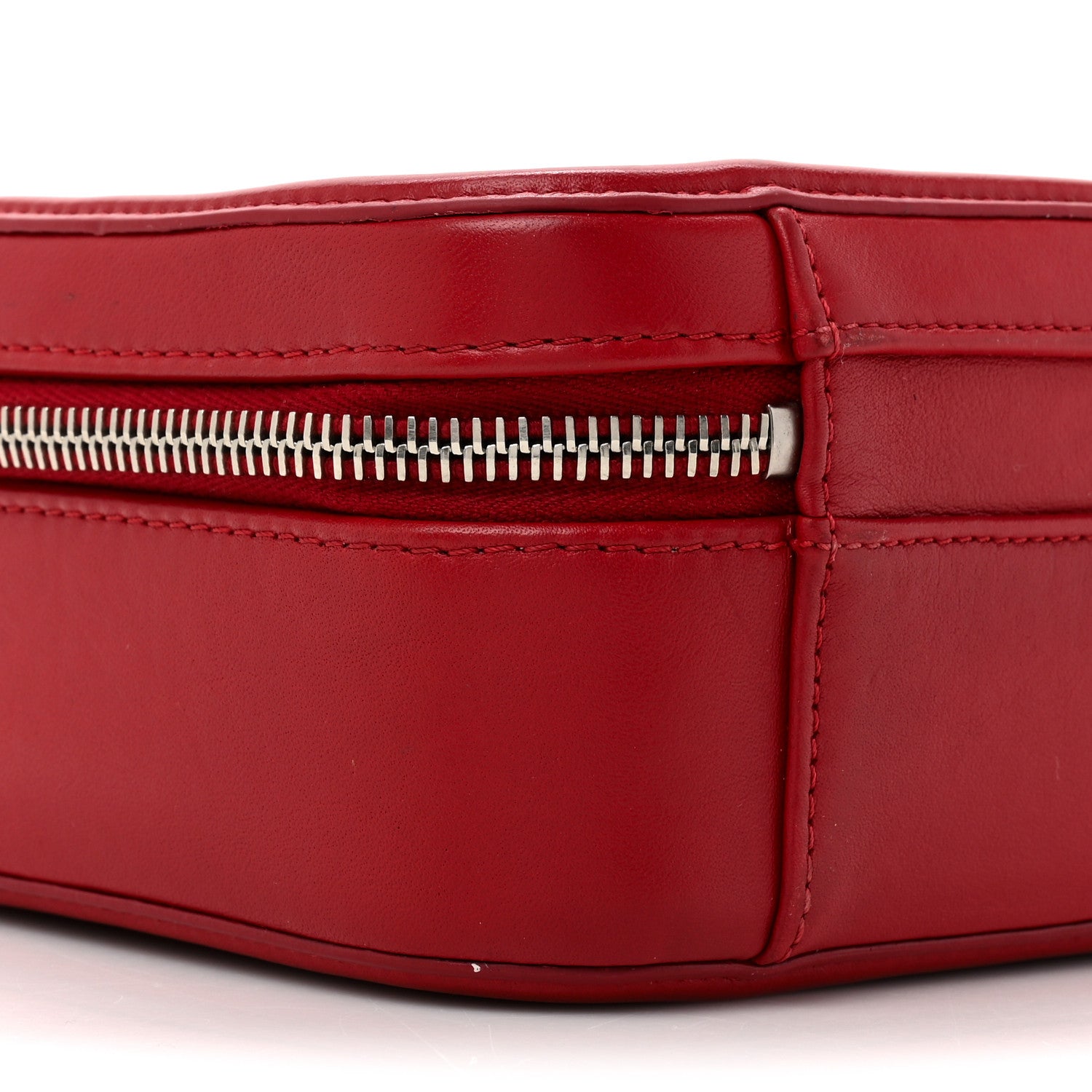 Chanel Lambskin Quilted Medium CC Filigree Vanity Case Dark Red 11 of 25