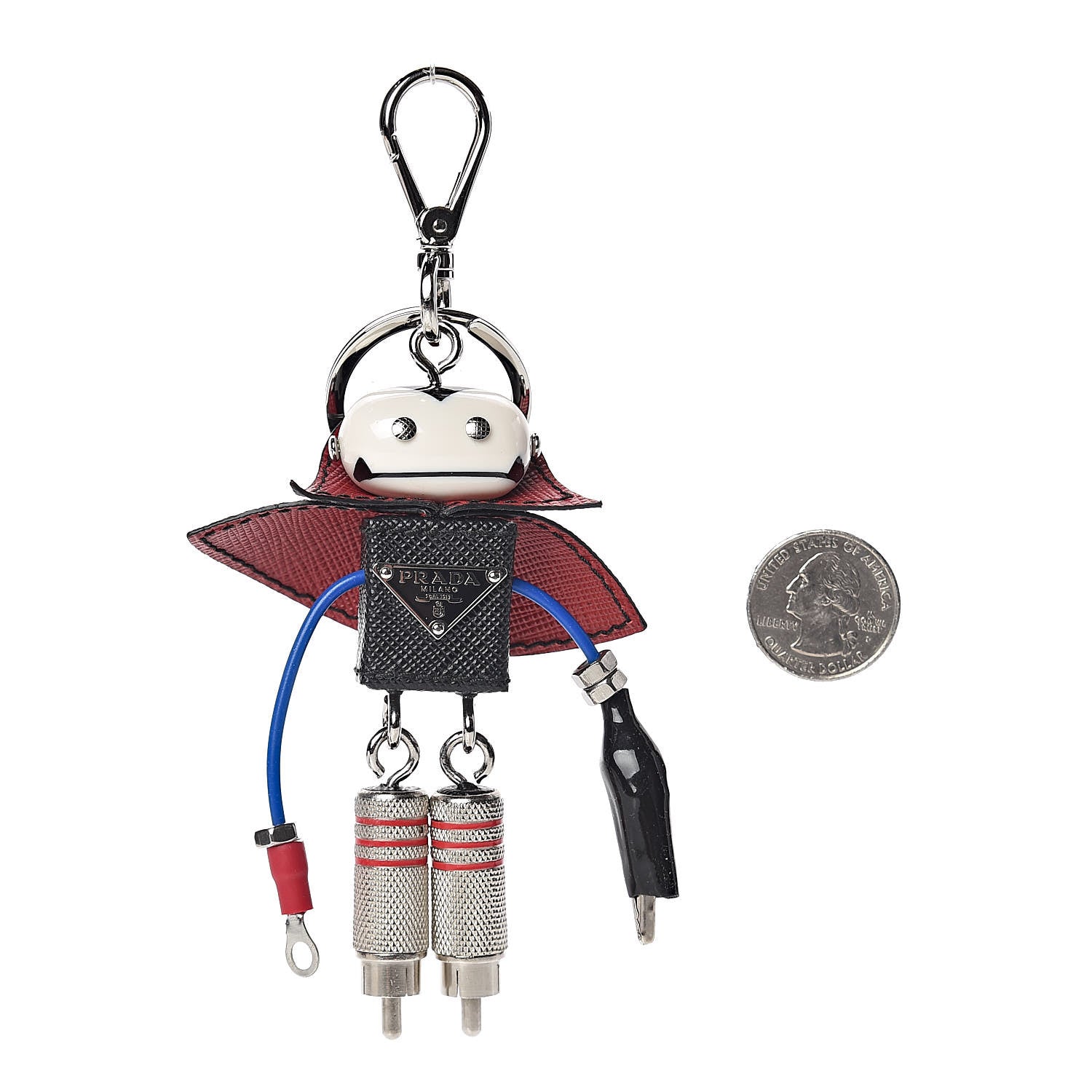 Prada Saffiano Vlad Trick Keychain 2 of 2