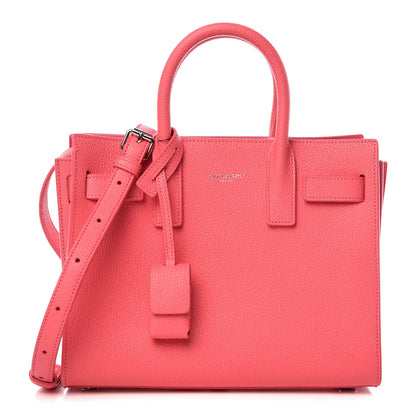 Saint Laurent Grained Calfskin Nano Sac De Jour Coral 1 of 8