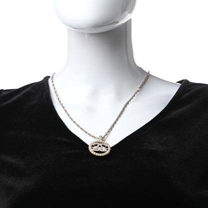 Chanel Pearl CC Round Pendant Necklace Gold 2 of 5