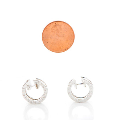 Bulgari 18K White Gold Small B.Zero1 Hoop Earrings 2 of 7