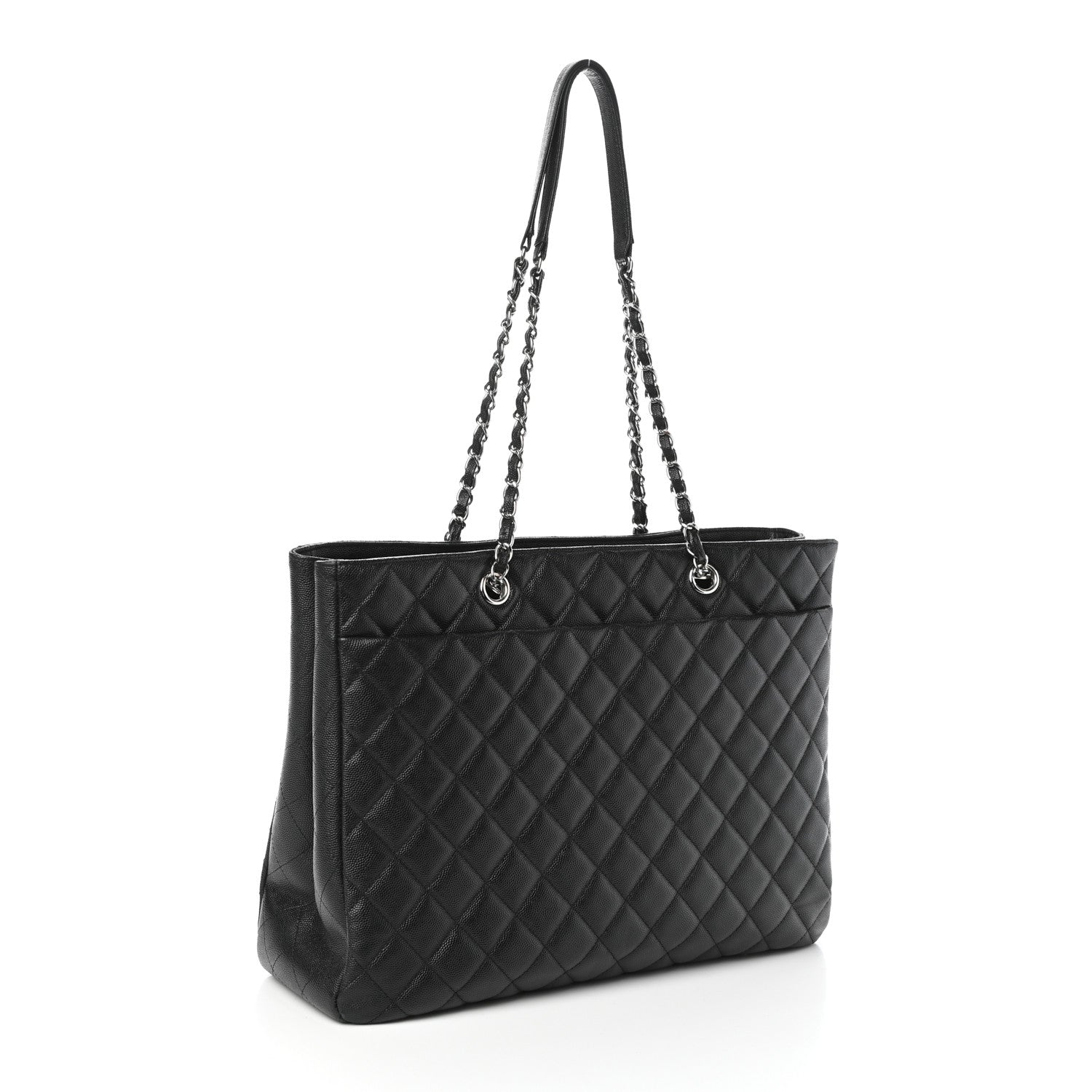 Chanel Caviar Quilted Large Classic Shopping Tote Black 3 of 10