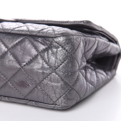 Chanel Metallic Aged Calfskin Quilted 2.55 Reissue 227 Flap Dark Silver 9 of 20