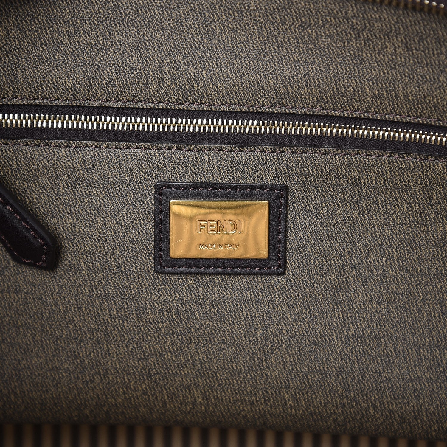 Fendi Zucca Spalmati Small Roll Tote Tobacco Moro 7 of 12