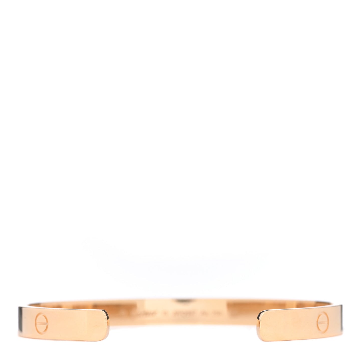 18K Yellow Gold LOVE Cuff Bracelet 19