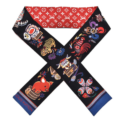 Louis Vuitton Silk Monogram Superstition Bandeau Black 1 of 4