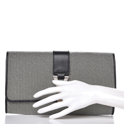 Saint Laurent Metallic Mesh Calfskin Classic Y Ligne Clutch Silver Black 2 of 8
