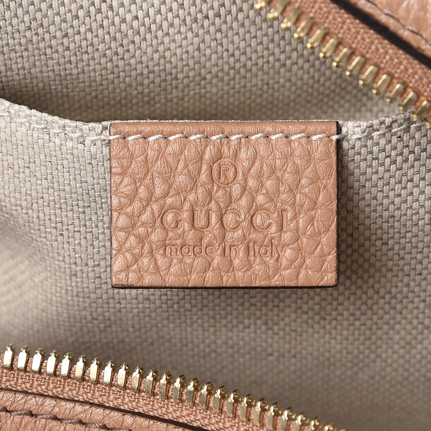 Gucci Pebbled Calfskin Small Soho Disco Bag Rose Beige 7 of 7