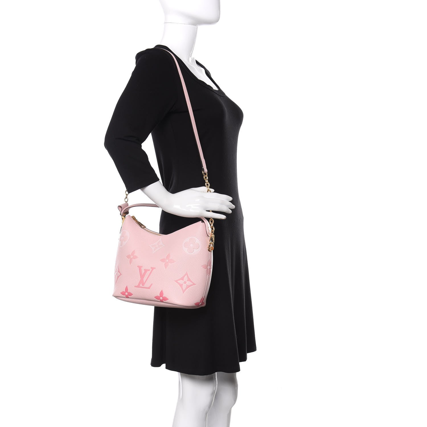 Louis Vuitton Empreinte Monogram Giant By The Pool Marshmallow Hobo PM Bouton De Rose 2 of 10