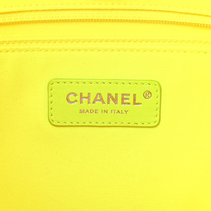 Chanel Mixed Fibers Calfskin Small Deauville Tote Orange Yellow 6 of 15