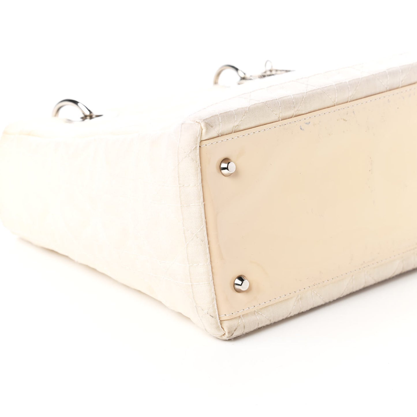 Nylon Cannage Medium Lady Dior White