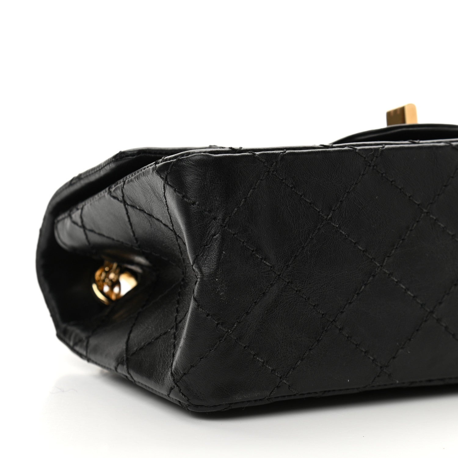 Chanel Aged Calfskin Quilted 2.55 Reissue Mini Flap Black 9 of 10