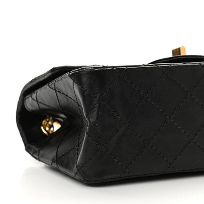 Chanel Aged Calfskin Quilted 2.55 Reissue Mini Flap Black 9 of 10