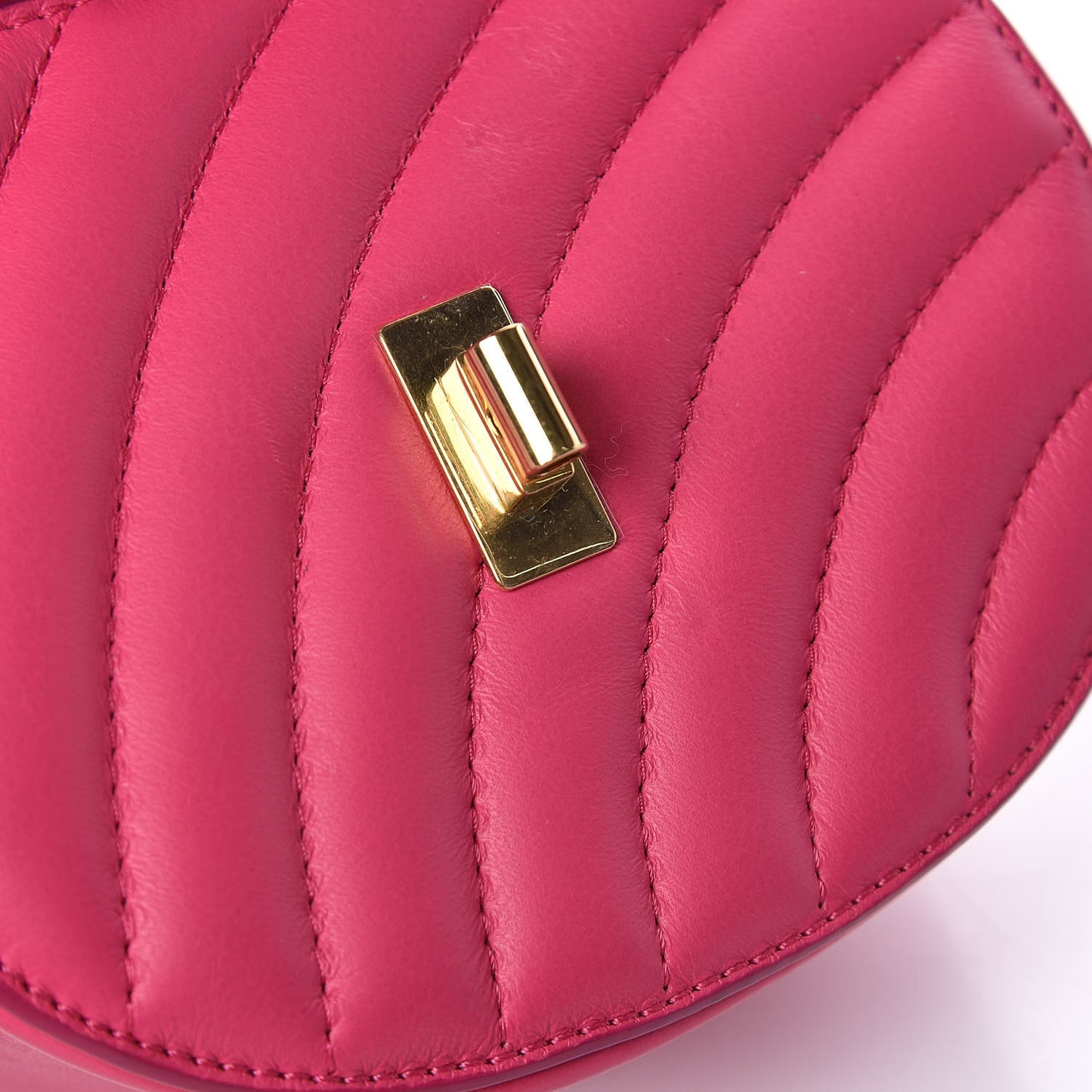 Calfskin Quilted Nano Drew Bijou Shoulder Bag Fuchsia Rose