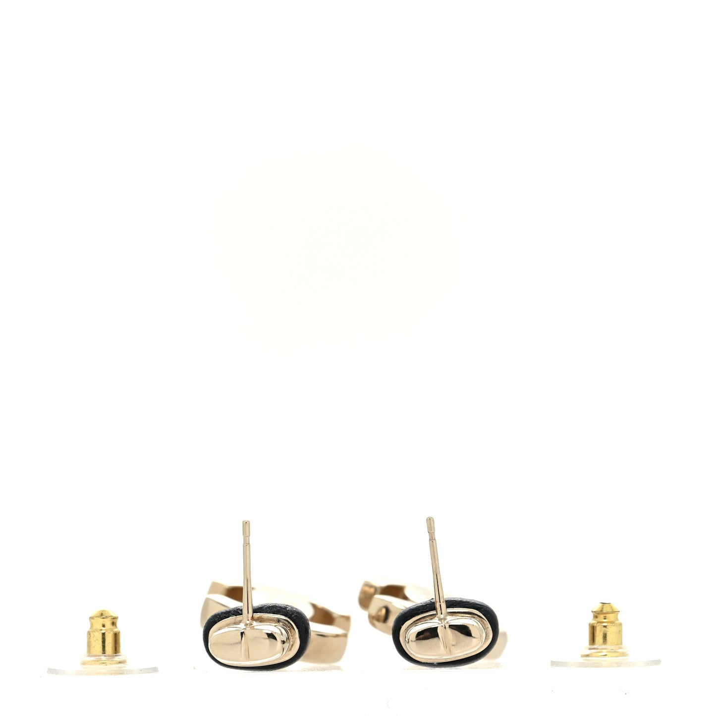 Lambskin CC Turnlock Drop Earrings Gold Black