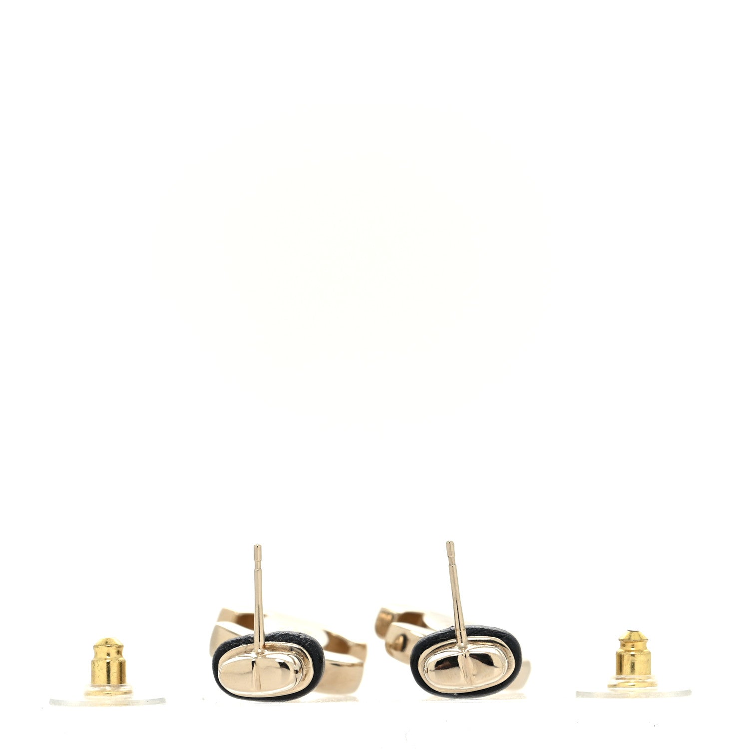 Chanel Lambskin CC Turnlock Drop Earrings Gold Black 3 of 4