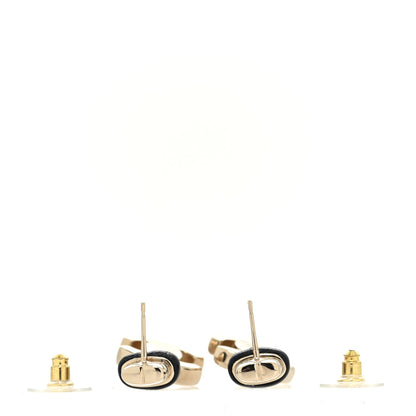 Chanel Lambskin CC Turnlock Drop Earrings Gold Black 3 of 4