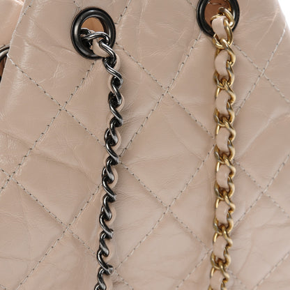 Chanel Aged Calfskin Quilted Gabrielle Backpack Beige Black 5 of 7