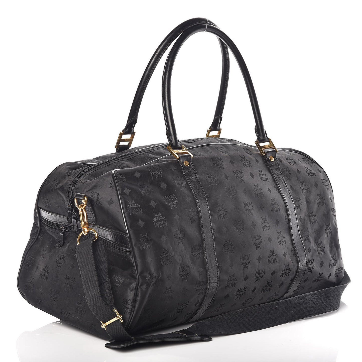 Monogram Coated Canvas Weekender Black