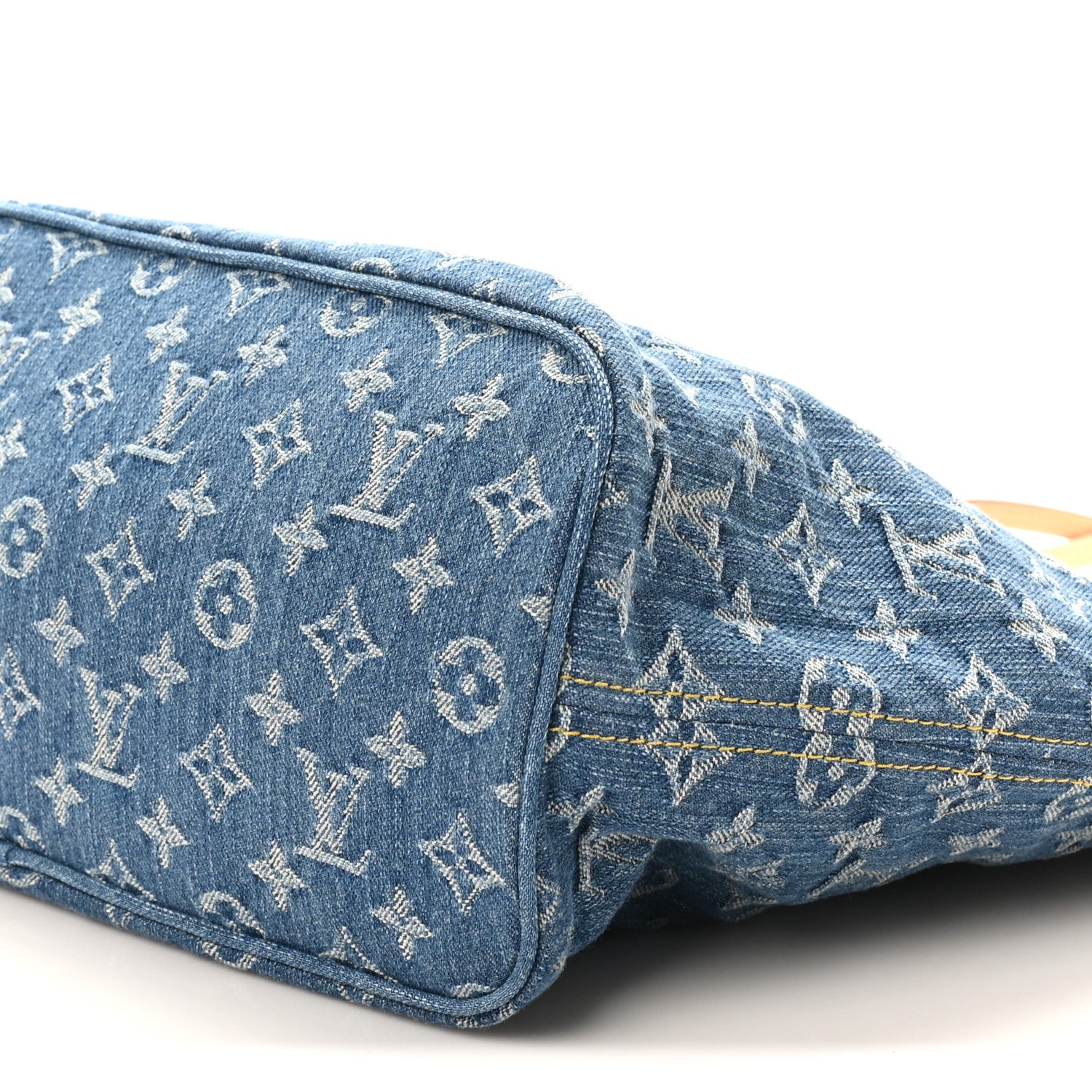 ユ*ケ様 LOUIS VUITTON ネイビー カラビナ パンツ 38 Louis Vuitton Limited Edition Denim Blue Monogram Jungle Canvas