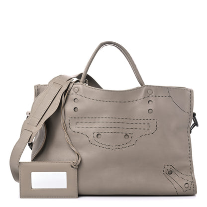Balenciaga Veau Soyeux Perforated Blackout Hardware City Gris Cendre 1 of 13