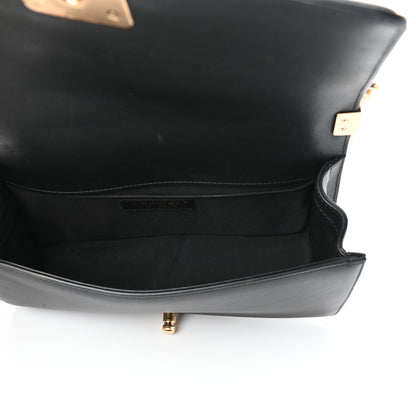 Chanel Calfskin Chevron Quilted Medium Boy Flap Black 5 of 9