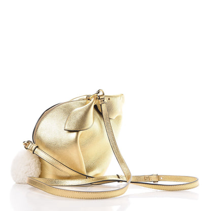 Loewe Metallic Calfskin Bunny Shoulder Bag Gold 2 of 10