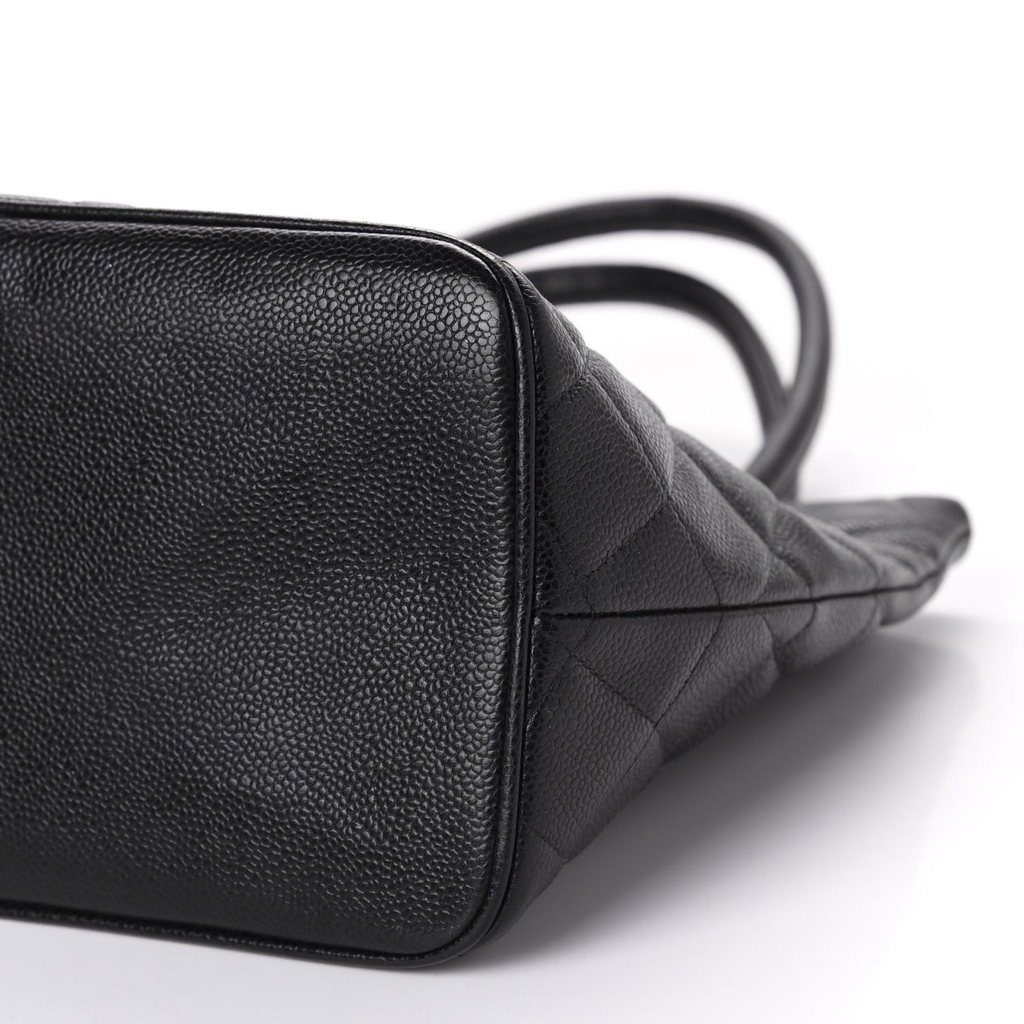 Caviar Quilted Medallion Tote Black