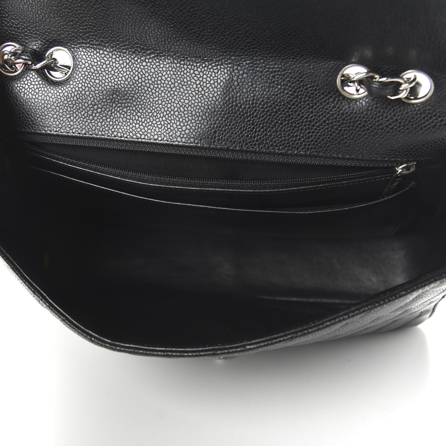 Chanel Caviar Quilted Jumbo Single Flap Black 6 of 11