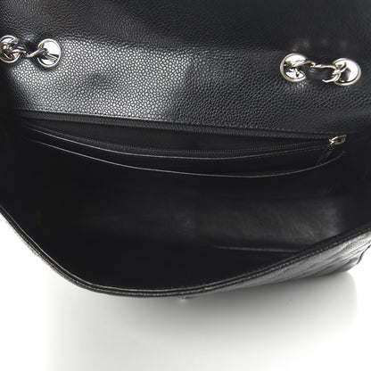 Chanel Caviar Quilted Jumbo Single Flap Black 6 of 11
