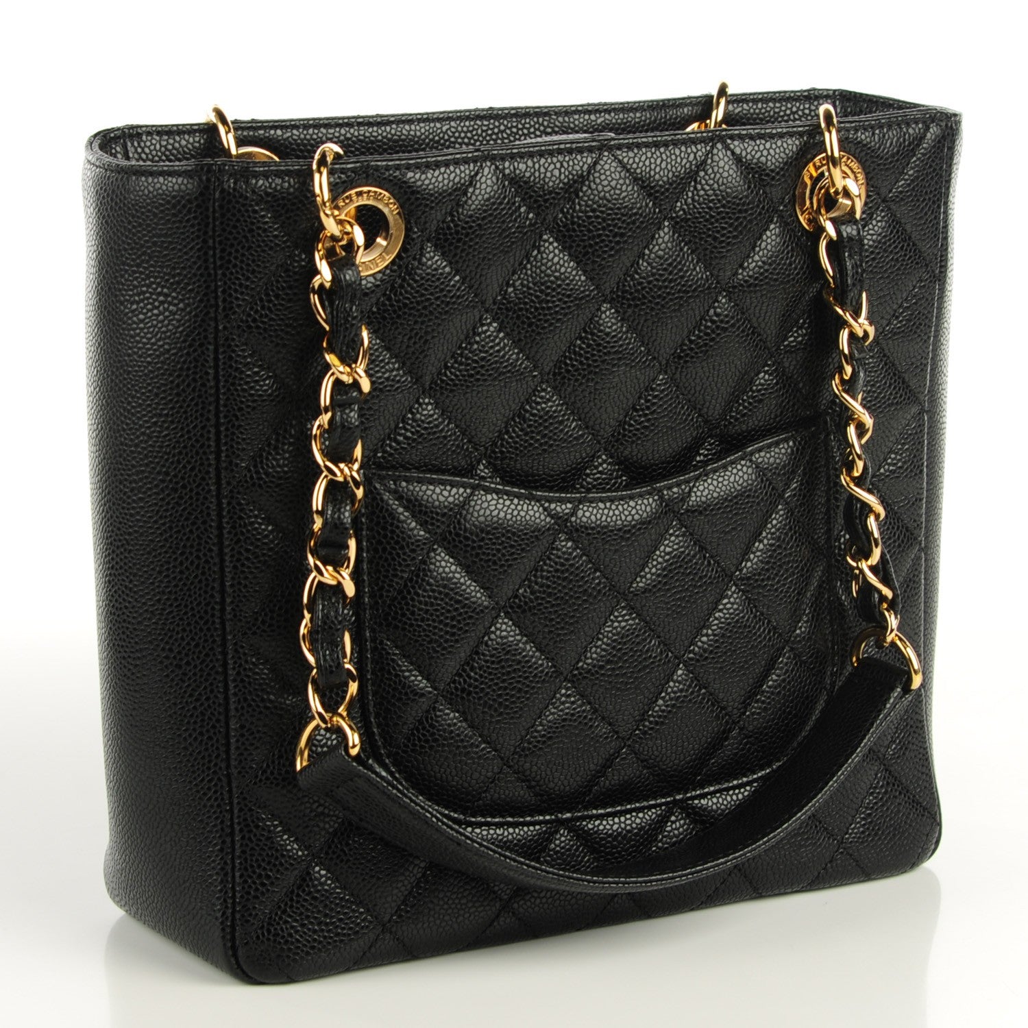 Chanel Caviar Quilted Petit Shopping Tote PST Black 3 of 7