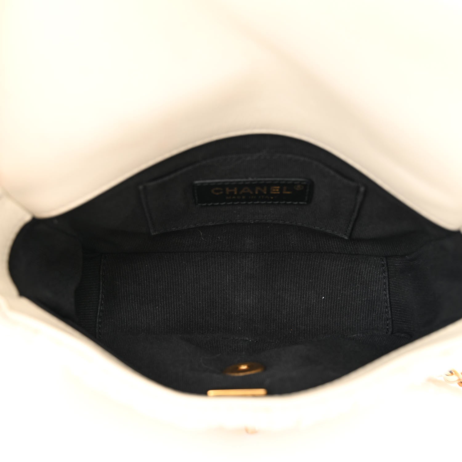 Chanel Pleated Calfskin Quilted Medallion Flap White 5 of 10