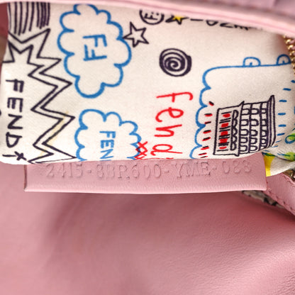 Fendi Nappa Logo Embossed Baguette Pink 7 of 14