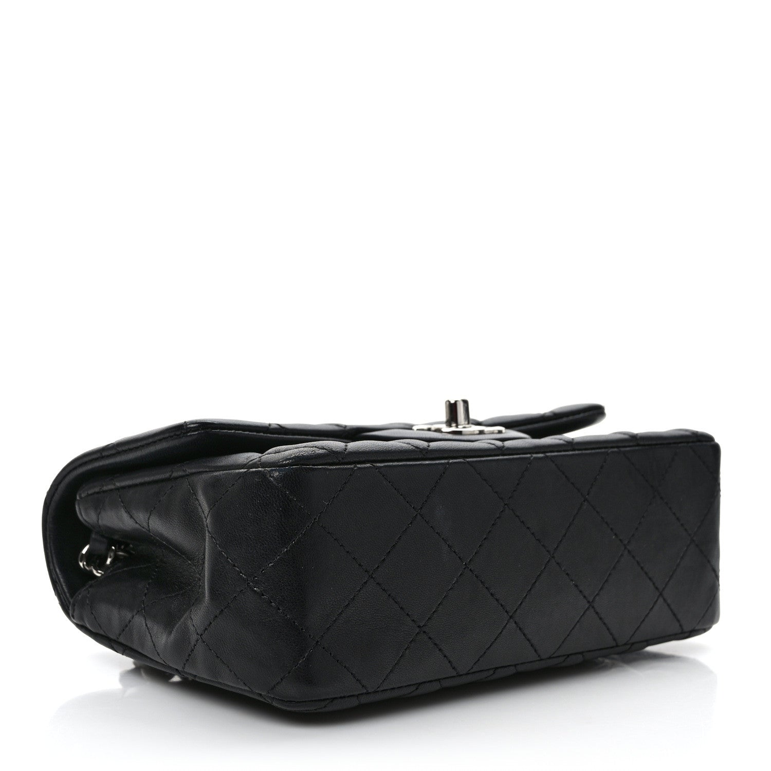 Chanel Lambskin Quilted Mini Rectangular Flap Black 4 of 12