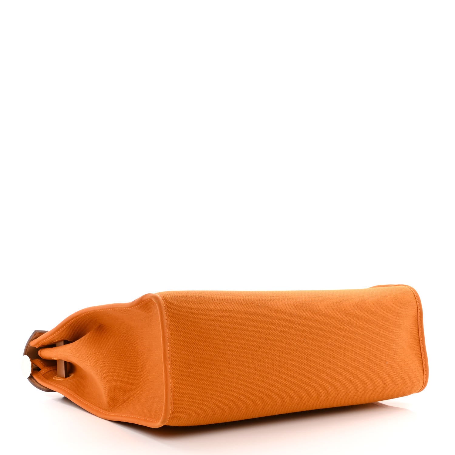 Hermes Toile Officer Vache Hunter Herbag Zip 31 PM Jaune Ambre Natural 5 of 13