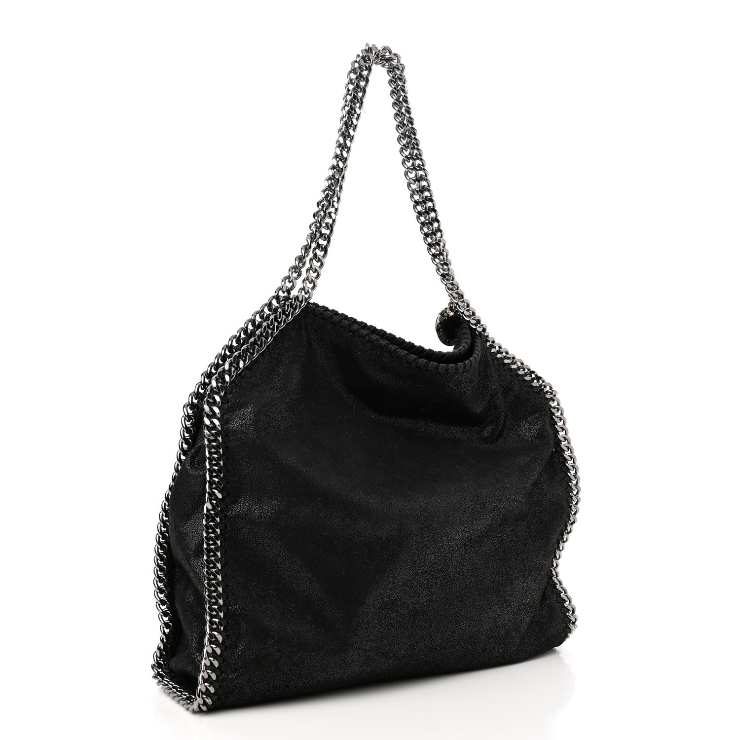 Stella McCartney Shaggy Deer Falabella Fold Over Tote Black 3 of 9