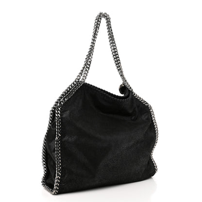 Stella McCartney Shaggy Deer Falabella Fold Over Tote Black 3 of 9