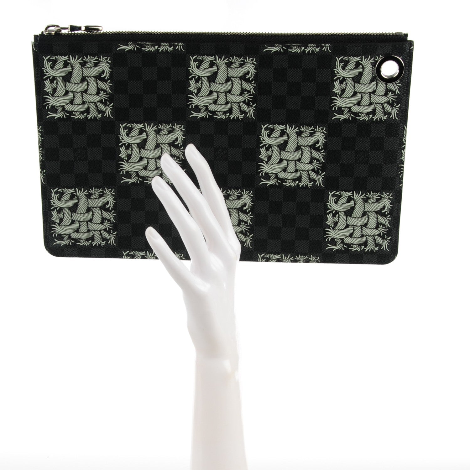 Louis Vuitton Damier Graphite Rope Pochette Jour PM White 2 of 7