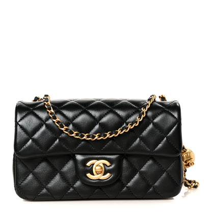 Chanel Lambskin Quilted Mini Rectangular Pearl Crush Flap Black 1 of 12