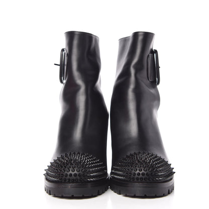 Christian Louboutin Calfskin Spikes Olivia 70 Snow Boots 38 Black 2 of 6
