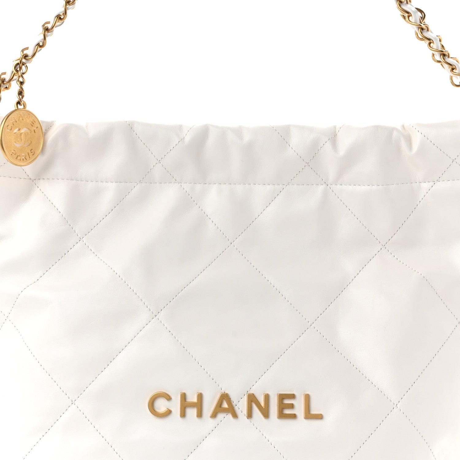 Chanel Shiny Calfskin Quilted Small Chanel  White 9 of 11