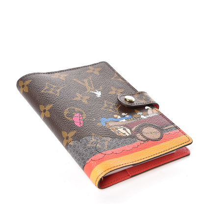 Louis Vuitton Monogram 2015 Christmas Animation Small Ring Agenda Cover Poppy 4 of 9