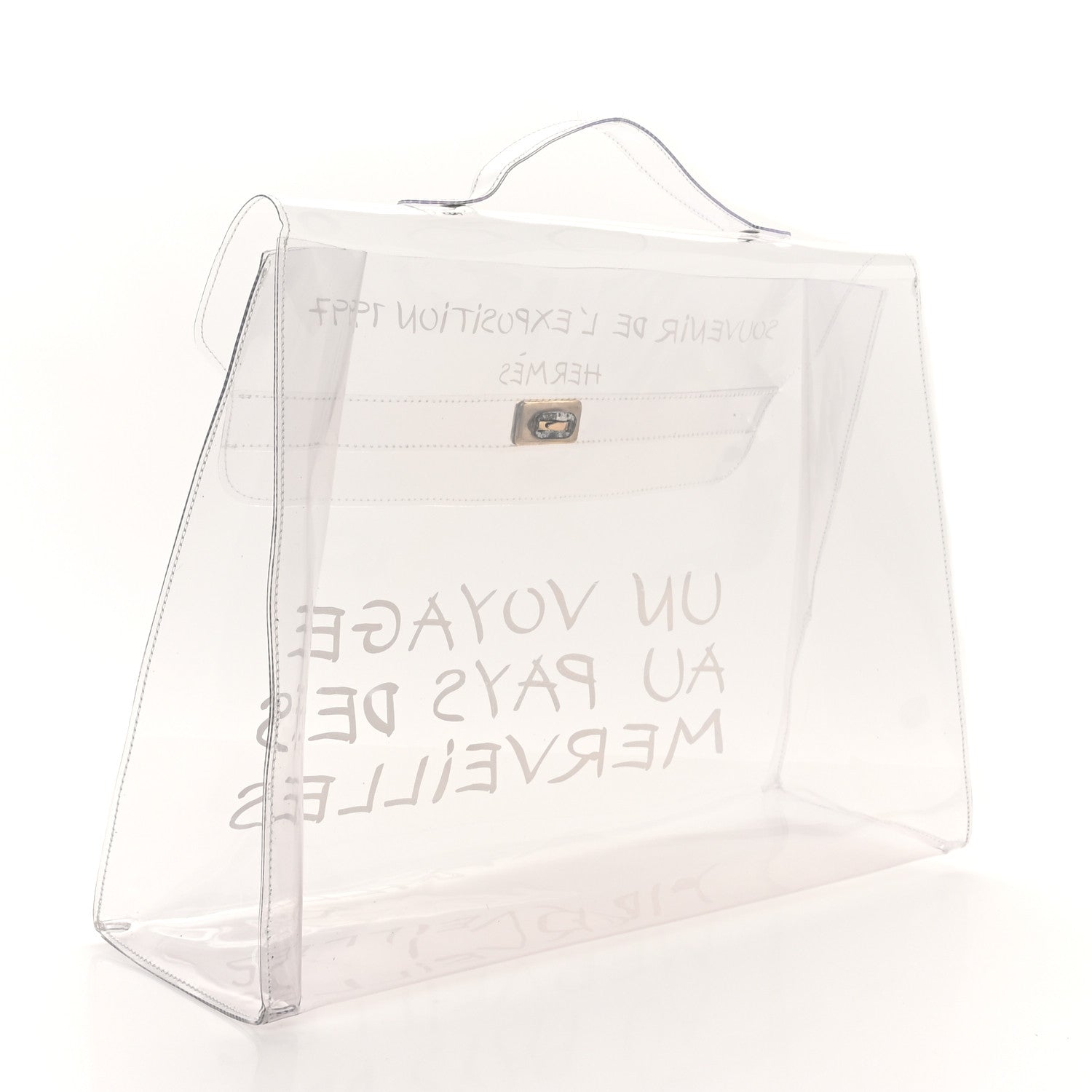 Hermes Vinyl Souvenir De L'Exposition Kelly Transparent 3 of 9